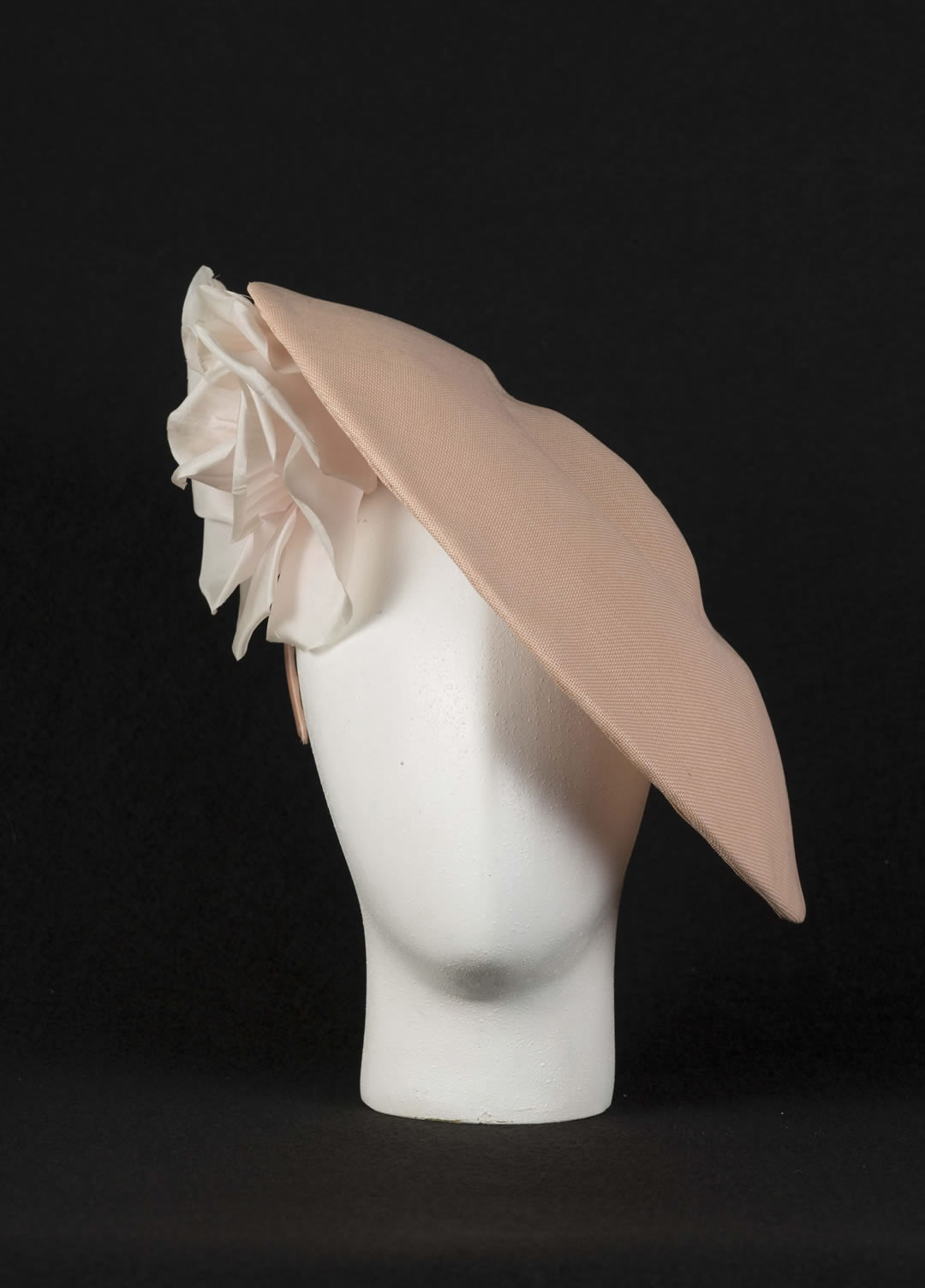 Toyo hat with hand made big silk rose.