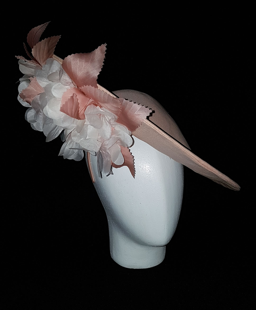 Toyo hat with hand made silk flowers