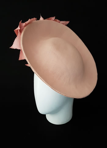 Toyo hat with hand made wild silk flowers